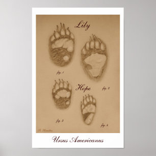 Affiche Empreinte de patte Lily et Hope