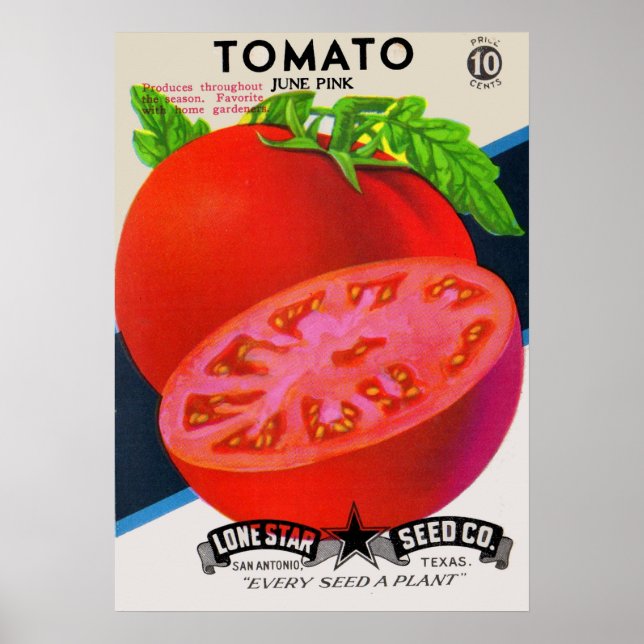 Affiche Empreinte de tomates dans les années 1950 (Devant)