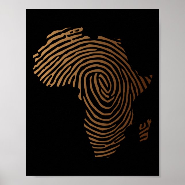 Affiche empreinte digitale afrique histoire noire junenth (Devant)