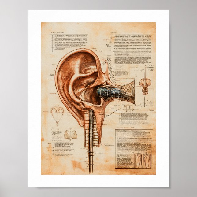 Affiche Empreinte d'oreille, papier d'affiche de valeur (m (Devant)