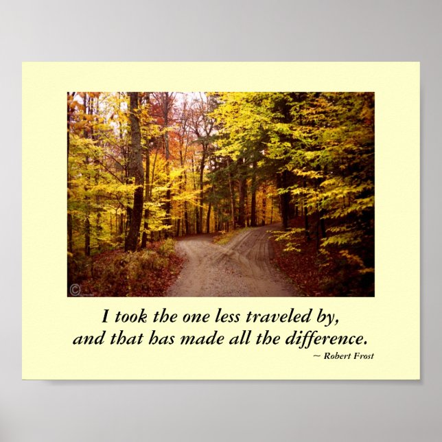 Affiche Empreinte Route non prise (Devant)