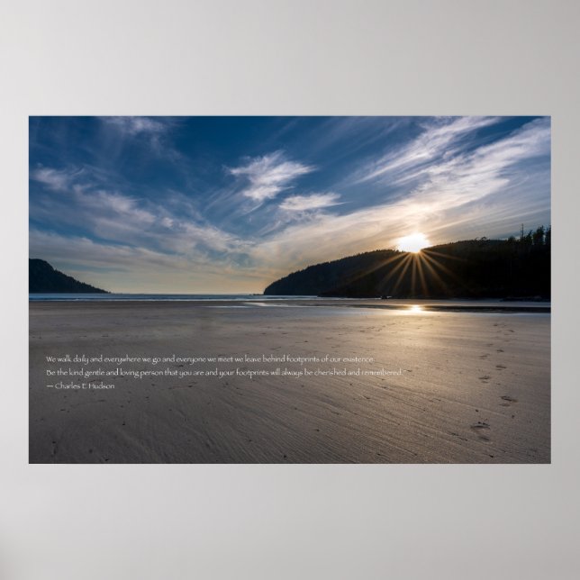 Affiche Empreintes Dans La Citation De Sable (Devant)