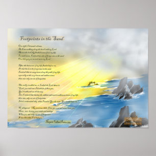 Affiche Empreintes dans le sable...
