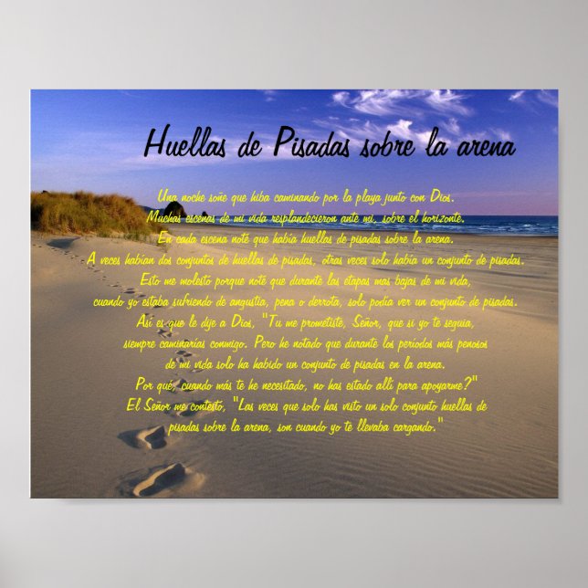 Affiche Empreintes de pas sur le sable (Devant)