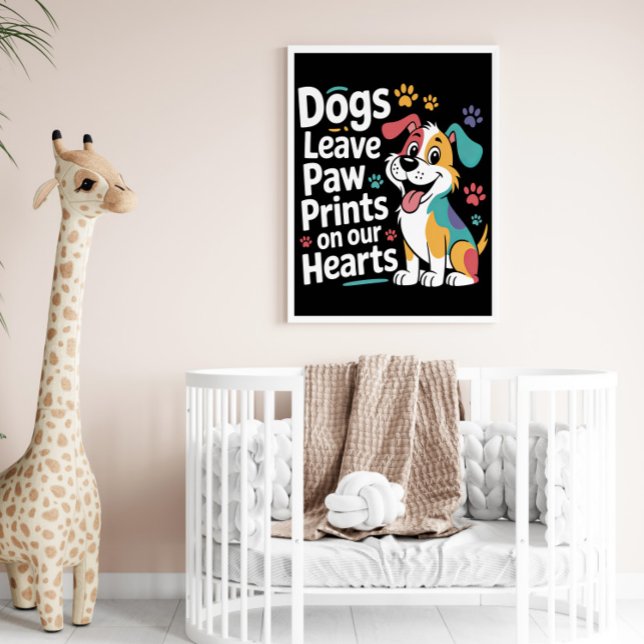 Affiche Empreintes de Pattes Héritage Canin Émouvant (Créateur téléchargé)