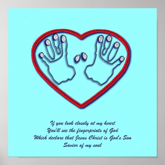 Affiche Empreintes digitales de Dieu - 1 Pierre 5:6-7 (Devant)