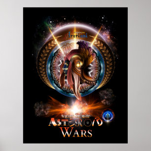 Affiche Empress Arzriani Art nouveau portrait fractal