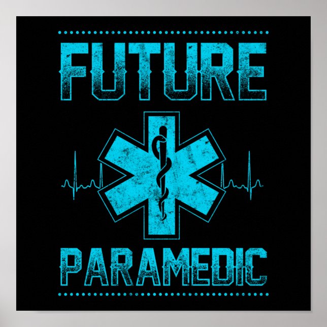 Affiche EMS Urgence Futur Ambulance paramédicale (Devant)