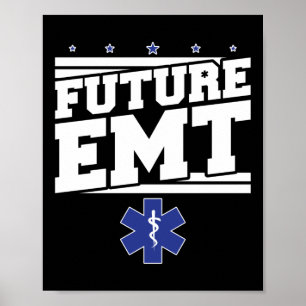 Affiche EMS Urgence Futur EMT Ambulance étudiante