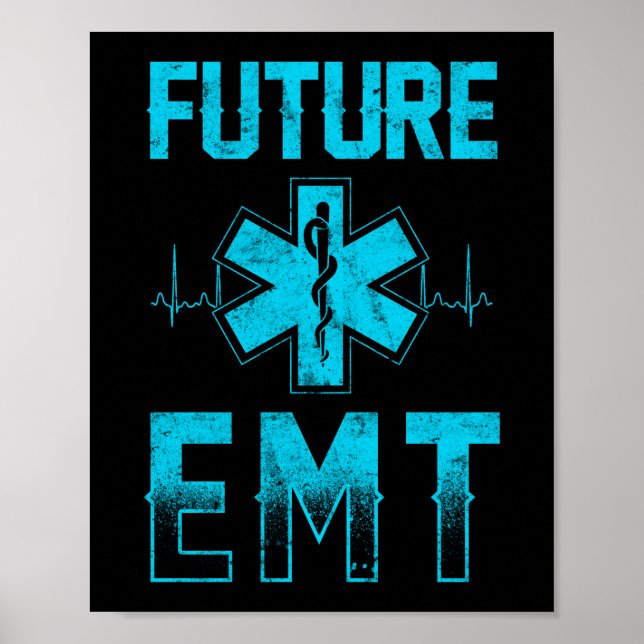 Affiche EMS Urgence Futur EMT Ambulance étudiante (Devant)