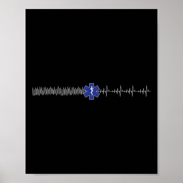 Affiche EMT Paramedic EMS Emergency Atrial Fibrillation (Devant)