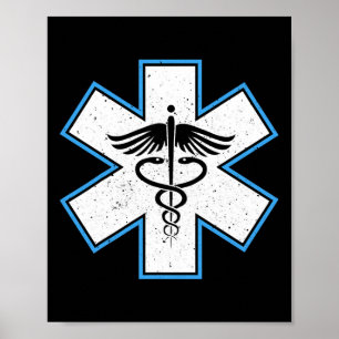 Affiche Emt Paramedic Star - Caduceus Ems Premier Répondeu