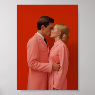 Affiche En amour en rouge