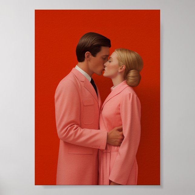 Affiche En amour en rouge (Devant)