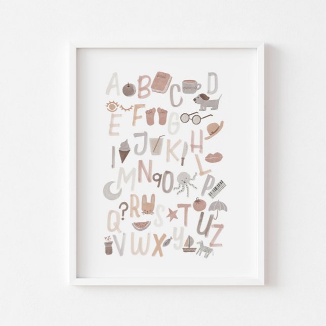 Affiche en anglais de l'alphabet neutre (Créateur téléchargé)