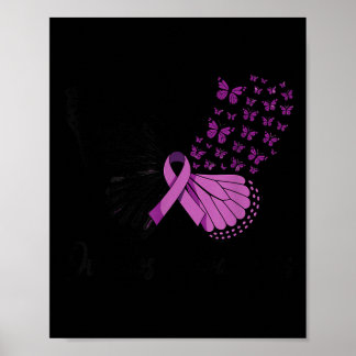 Affiche En août, nous portons du violet, sensibilisation a