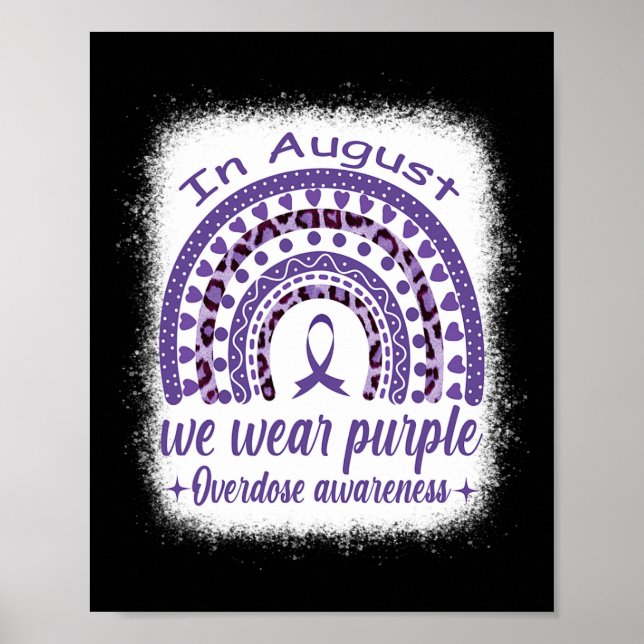 Affiche En Août Nous Portons Violet Arc-En-Ciel Overdose (Devant)