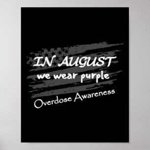 Affiche En Août Nous Portons Violet Surdose Sensibilisatio