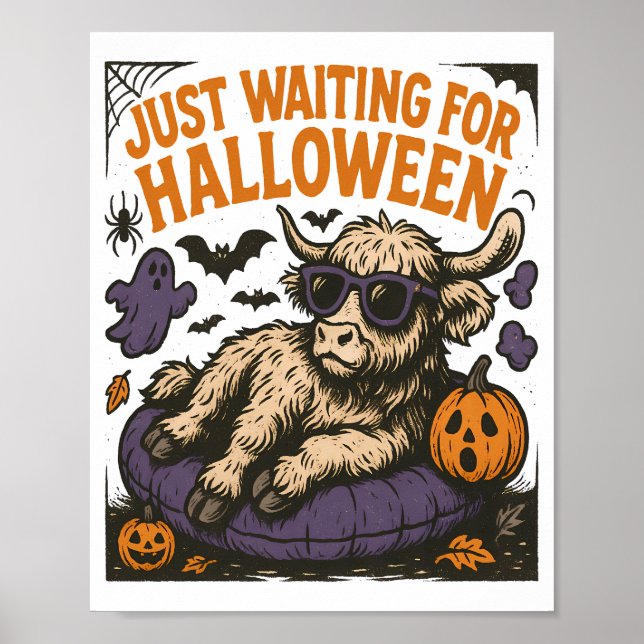 Affiche En attendant la vache Highland d'Halloween (Devant)