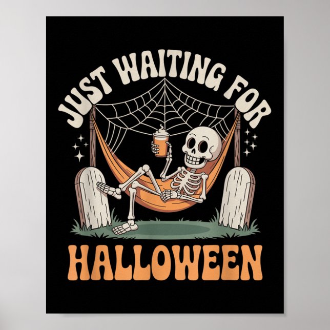 Affiche En Attente D'Halloween Skeleton Halloween Quot (Devant)