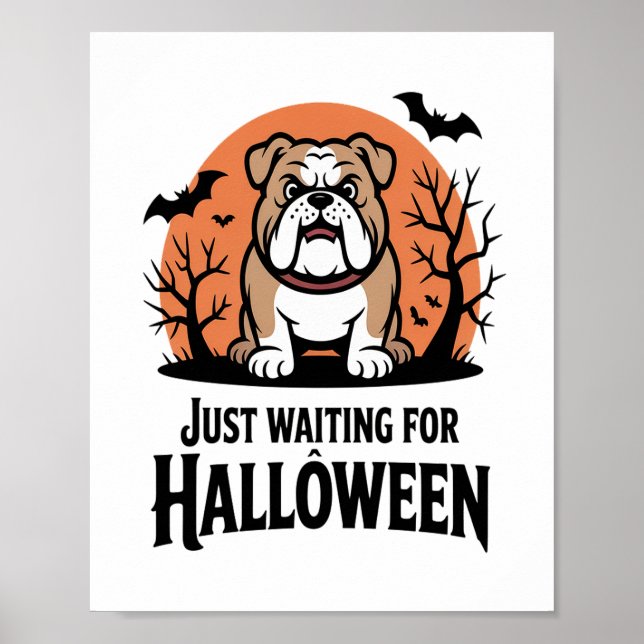 Affiche En attente du chien d'Halloween (Devant)