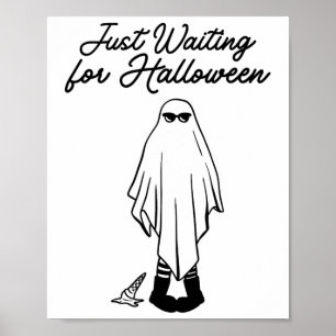 Affiche En Attente Du Halloween Éffrayant Fantôme Hal D'Ét