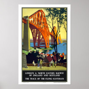 Affiche En avant pont, Scotsman de vol de l'Ecosse