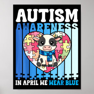 Affiche En Avril Nous Portons Des Puzzles De Vache De La J