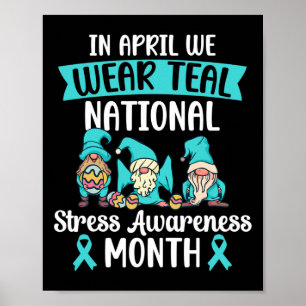 Affiche En Avril Nous Portons Turquoise National Stress Aw