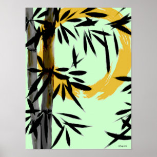 Affiche en bambou de Sun de zen