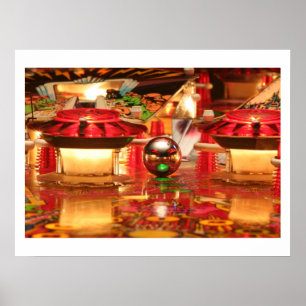 Affiche en bois de flipper de bête