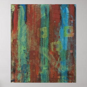 Affiche En cage. Anxiété, frustration, art acrylique Tapis