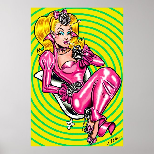 Affiche en caoutchouc Vana DeVinyl™/Pretty in Pink (Devant)