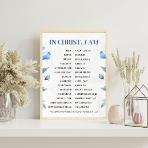 Affiche En Christ, je suis – Verset biblique d'identité ch