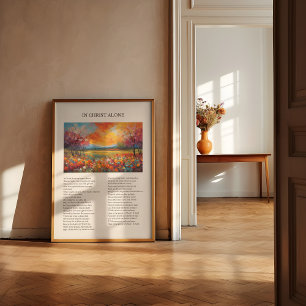 Affiche En Christ seul Vintage minimal Hymne Mur Art