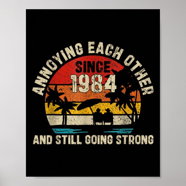 Affiche En Colère Depuis 1984 41 Ans Mariés (Devant)