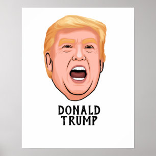 AFFICHE EN COLÈRE DONALD TRUMP PERSONNALISÉ
