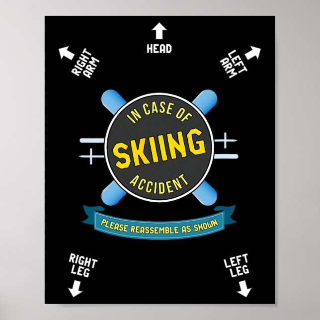 Affiche En Coque De Ski Accident Me Ressemblent Comme Mont (Devant)