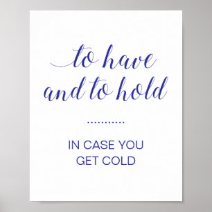 Affiche En Coque, vous obtenez Cold Navy Blue Mariage couv