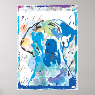 Affiche en couleur “grand danois”