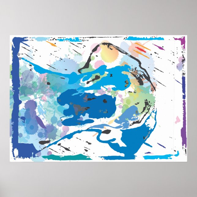 Affiche en couleur « grand danois » (Devant)