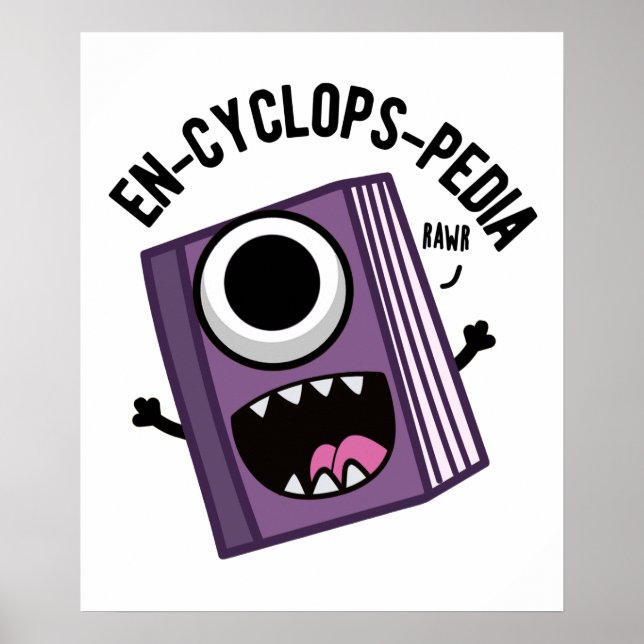 Affiche En-cyclops-pedia Funny Encyclopedia Pun (Devant)