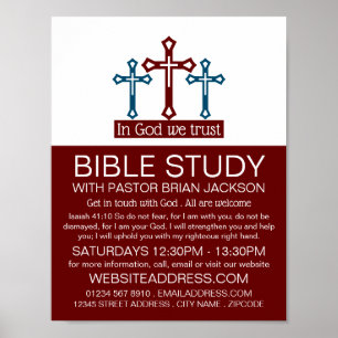 Affiche En Dieu, Nous Avons Confiance, Crucifix, Classe Bi