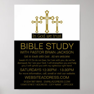 Affiche En Dieu, Nous Avons Confiance, Crucifix, Classe Bi