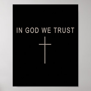 Affiche En Dieu, Nous Croyons À La Foi Chrétienne Minimali