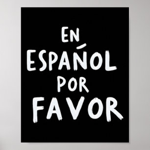 Affiche En Espagnol S'il Vous Plaît Professeur d'espagnol