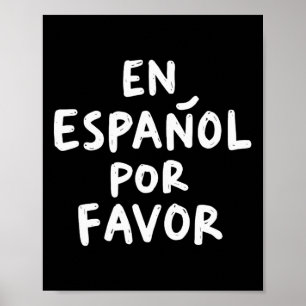 Affiche En Espagnol S'il Vous Plaît Professeur d'espagnol