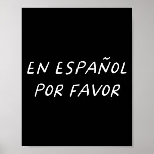 Affiche En Espagnol S'il Vous Plaît Professeur D'espagnol