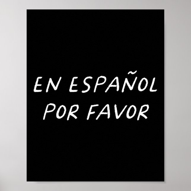 Affiche En Espagnol S'il Vous Plaît Professeur D'espagnol  (Devant)
