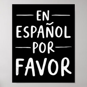 Affiche En Espagnol S'il Vous Plaît Professeur d'Espagnol